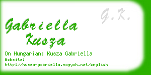 gabriella kusza business card